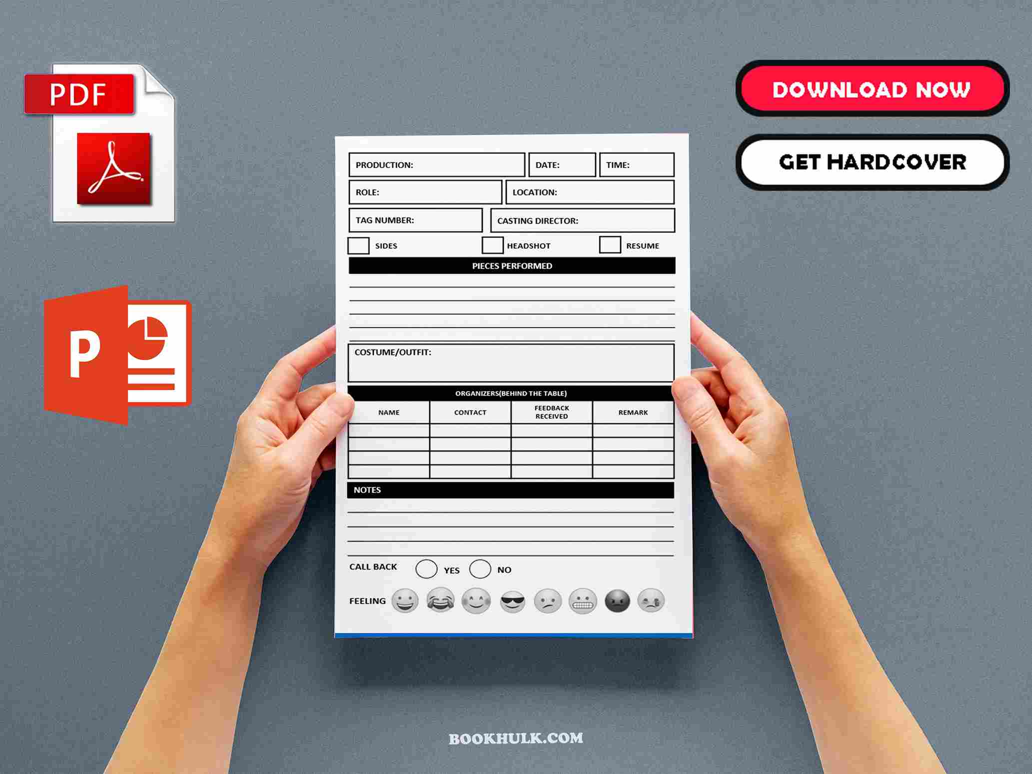 Audition Sheet Template